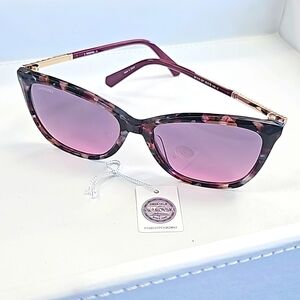 Purple tortoise Swarovski sunglasses